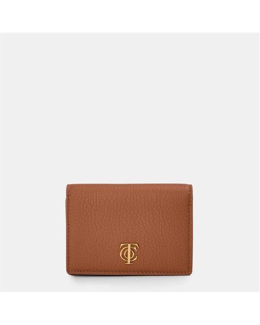 Tiffany & Co Brown Flp Cardigan Holder 99 Card Holder