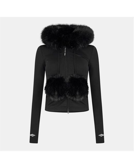 Balenciaga Black Bal Fur Oth Ld61