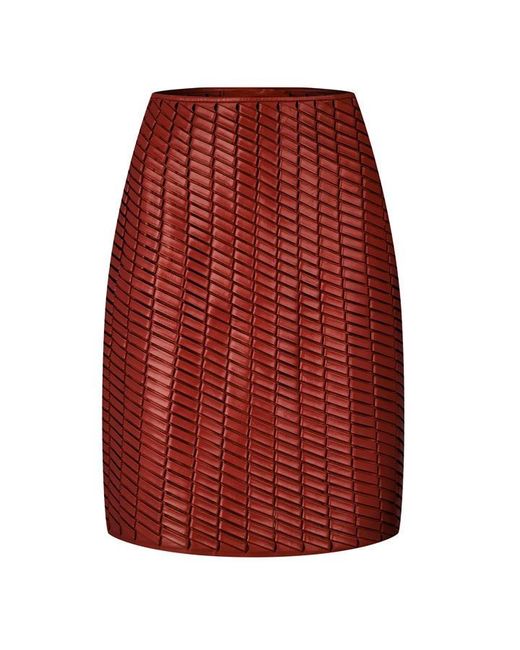 Bottega Veneta Red Midi Skirt