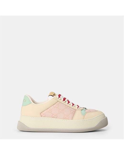 Gucci Pink Screener Sneakers