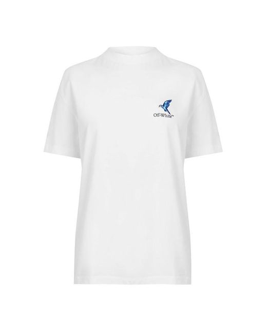 Off-White c/o Virgil Abloh White Fresco Graphic Cotton Short Sleeve T-Shirt