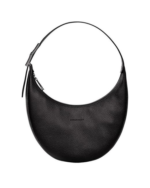 Longchamp Black Hobo Medium Handbag