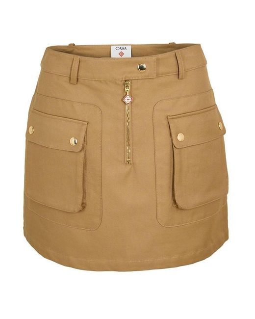 Casablanca Natural Pocket Mini Skirt
