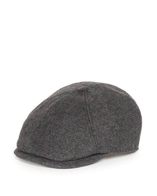 Barbour Gray Claymore Wool Mix Baker Boy Cap for men