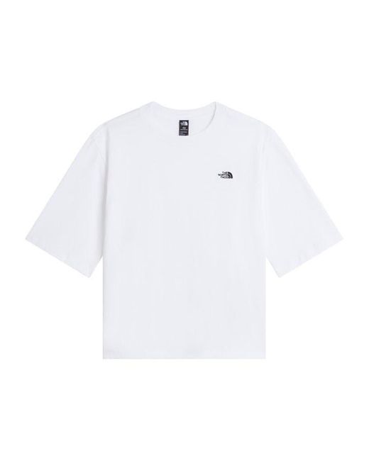 The North Face White Tnf Essential Simple Dome Boxy Relaxed T-Shirt