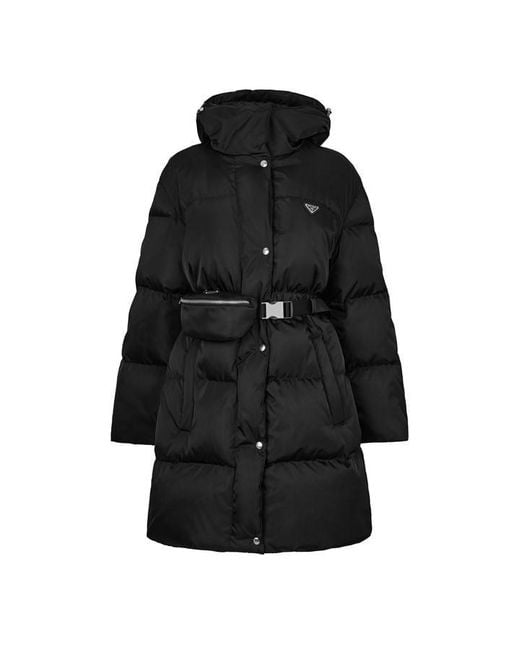Prada Black Long Puf Jkt Ld64
