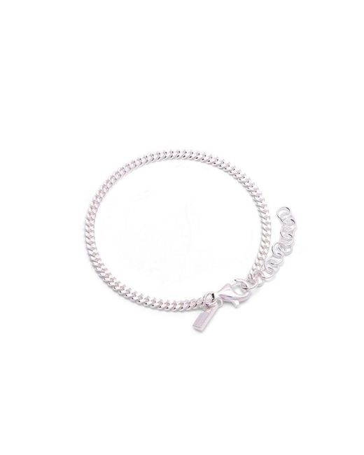 Common Lines White Mini Cuban Link Bracelet for men