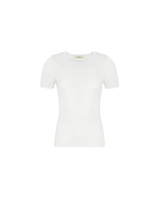 PANGAIA White Lightweight Rib T-shirt