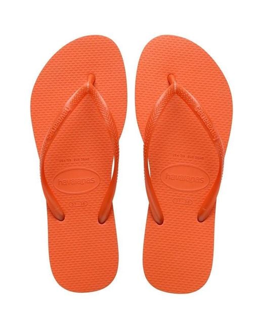 Havaianas Orange Slim Flip Flops