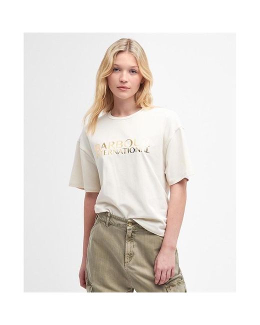 Barbour White Carla Logo T-shirt