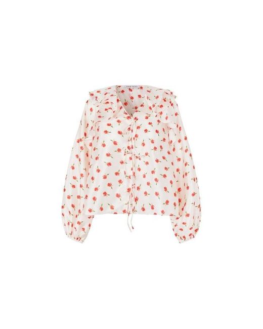 Stine Goya Pink Ruffle Long Sleeve Blouse