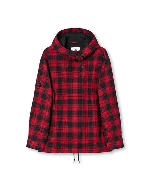 Pretty Green Red Pg Buffalo Chk Smock for men