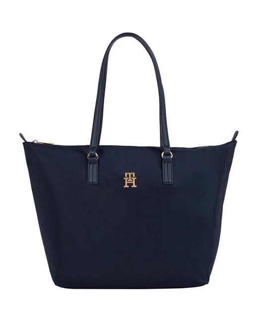 Tommy Hilfiger Blue Th Monogram Plaque Tote Bag