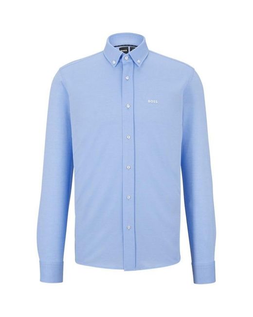 Boss Blue Joe Long Sleeve Oxford Shirt for men