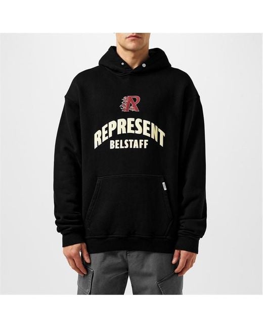 Represent Black Flame Phoenix Graphic Print Hoodie for men