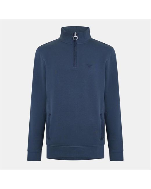Barbour Blue Lambeth Half Modern Heritage Quarter Zip Fleece for men