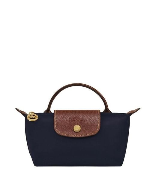 Longchamp Blue Le Pliage Original Pouch Bag