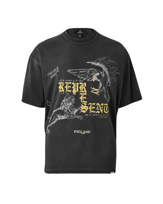 Represent Black Rep Enemy Tee Sn63 for men