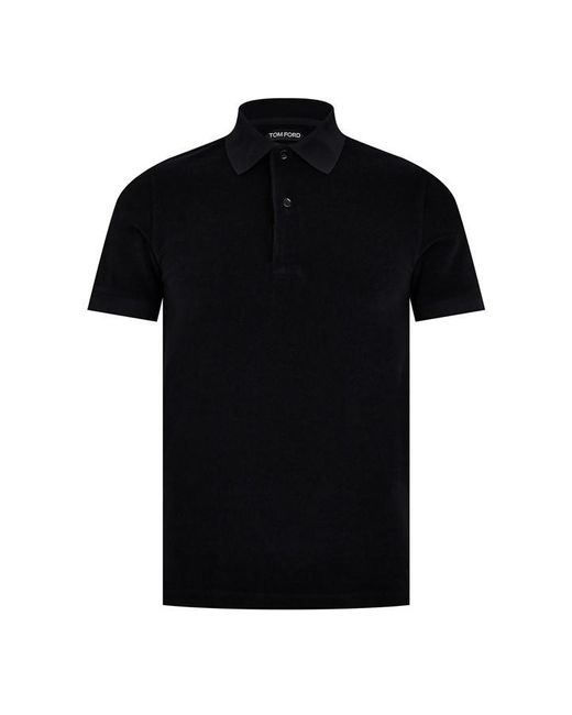 Tom Ford Black Tf Towling Polo Sn42 for men