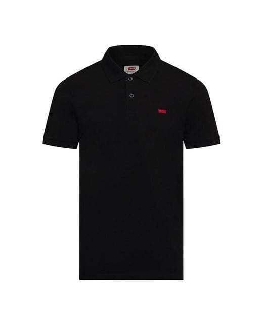 Levi's Black Slim Housemark Polo Bright Whi for men