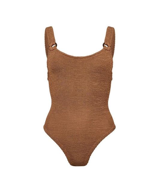 Hunza G Brown Domino Swimsuit