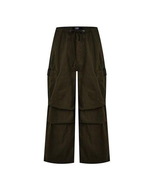 Jaded London Green Parachute Cargo Pants