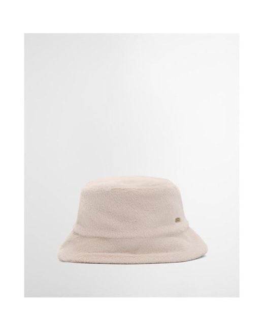 Barbour Natural Cyrus Faux Fur Bucket Hat