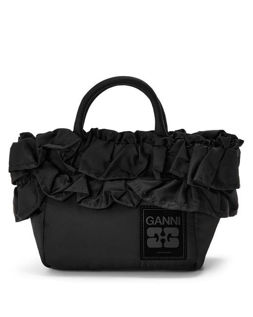 Ganni Black Mini Shopper Bag