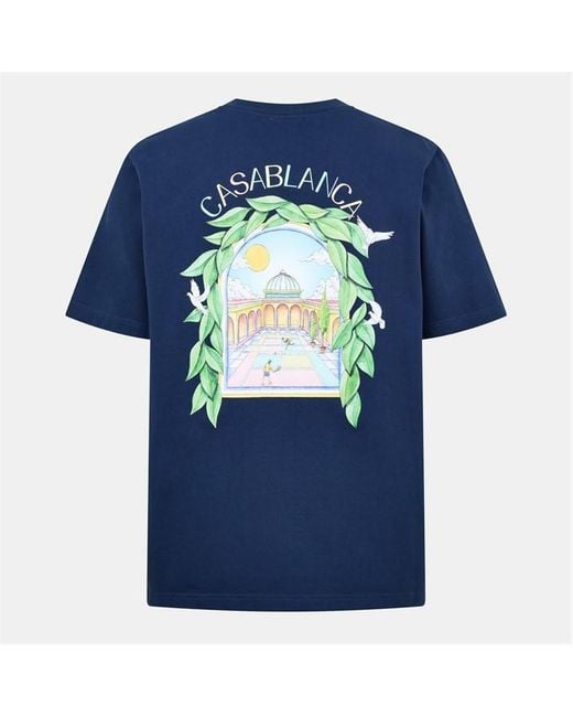 Casablanca Blue L'arche Tennis Club T-shirt for men