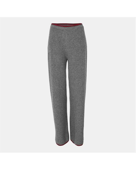 Gucci Gray High Waisted Wide Leg Trousers