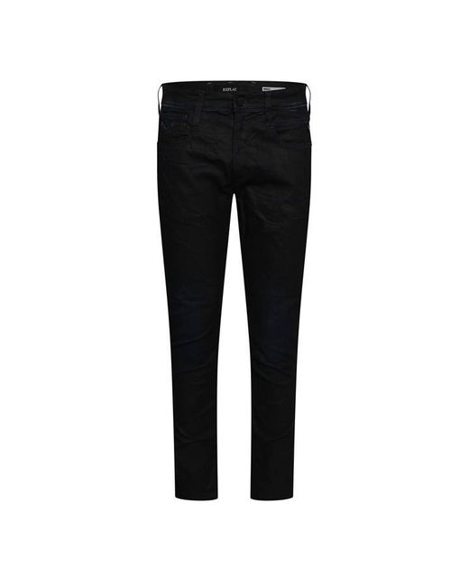 Replay Black Anbass Slim-Fit Jeans for men
