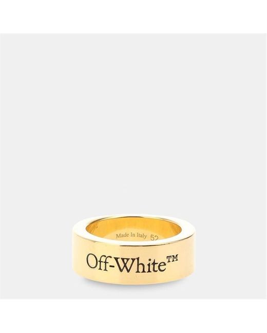 Off-White c/o Virgil Abloh Metallic Logo Chain Ring