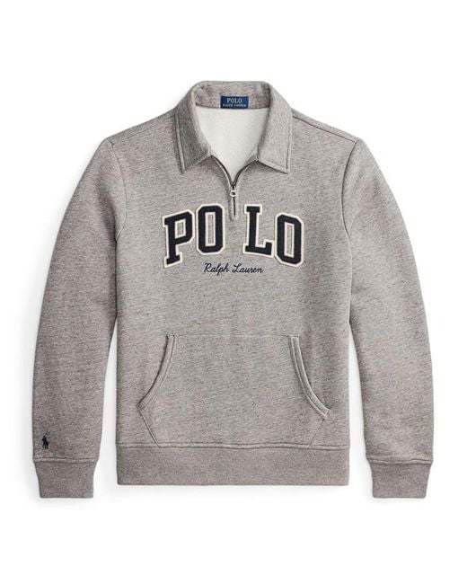Polo Ralph Lauren Gray 1/4 Zip Fleece for men