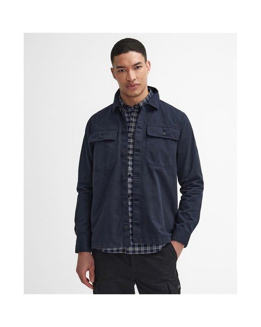 Barbour Blue Arlo Overshirt for men