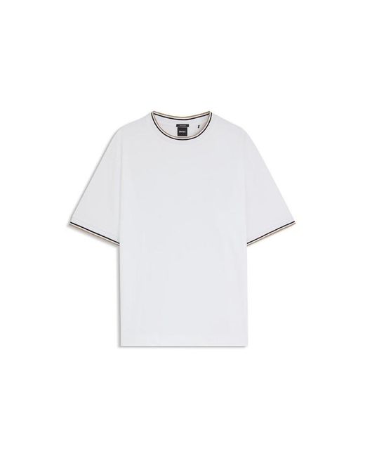 Boss White H Tames Short Sleeve Polo Shirt for men