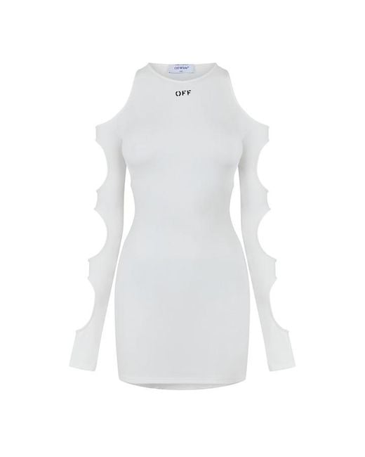 Off-White c/o Virgil Abloh White Cut Out Mini Dress