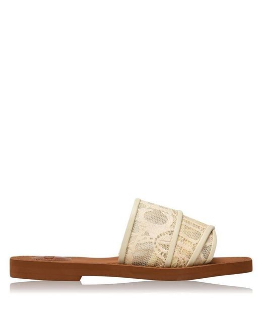 Chloé Natural Lace Woody Sandals