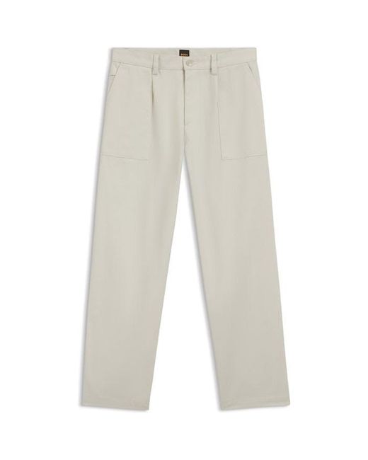 Boss Natural Metaverse Cargo Trousers for men