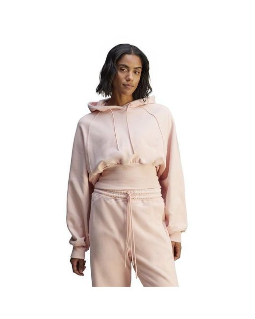 Adidas By Stella McCartney Pink Cropped Hoodie
