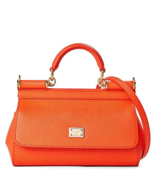 Dolce & Gabbana Orange Small Sicily Bag