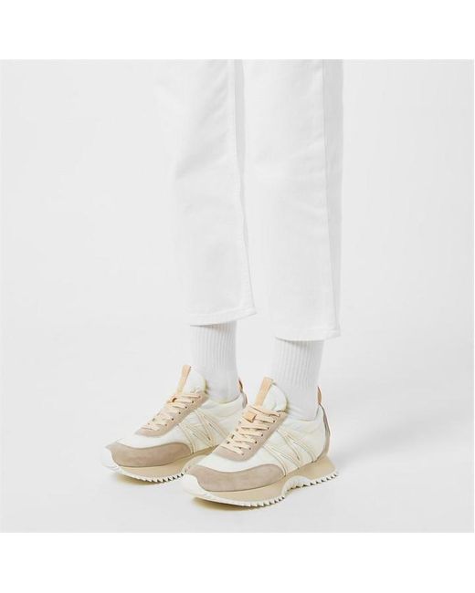 Moncler White Pacey Low Top Sneakers