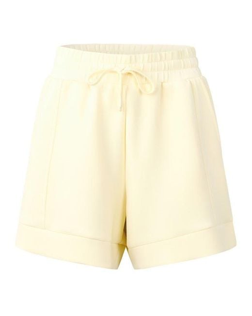 Varley Yellow Fleece Jogger Shorts
