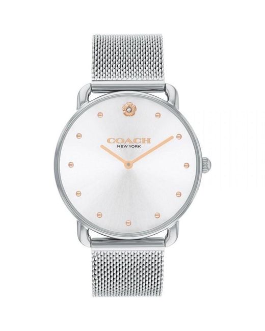 COACH Metallic Elliot Stainless Steel Mesh Watch