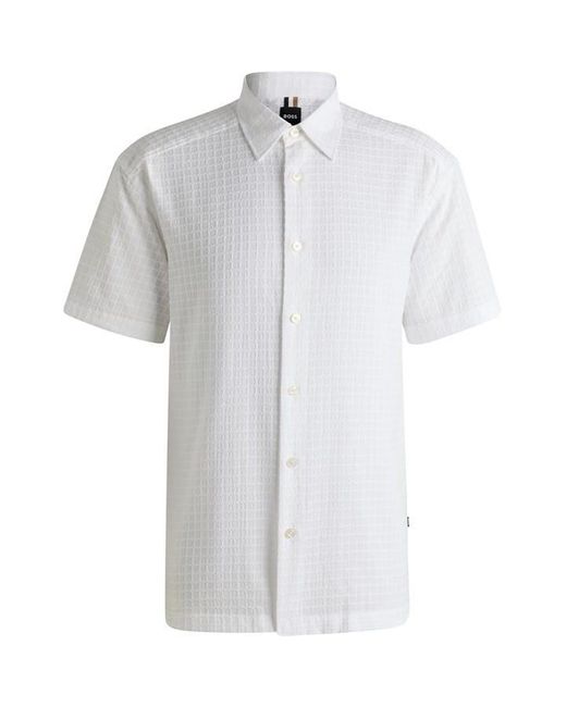Boss Gray Hbb C Cory Plain Short-Sleeve Shirt for men