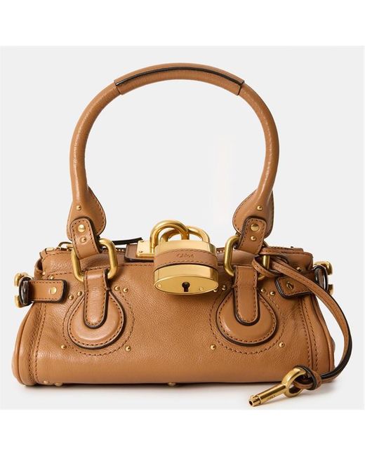Chloé Brown Small Paddington Top Handle Bag