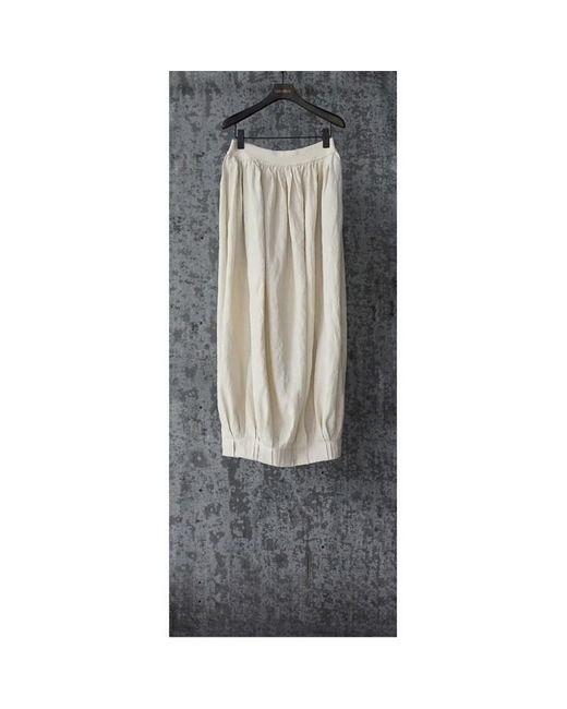 Uma Wang White Gwen Midi Skirt