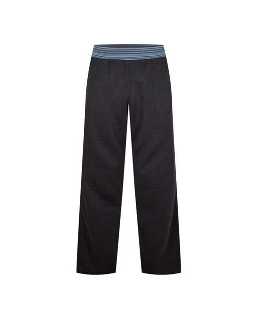 Missoni Blue Chevron Straight Leg Trousers for men