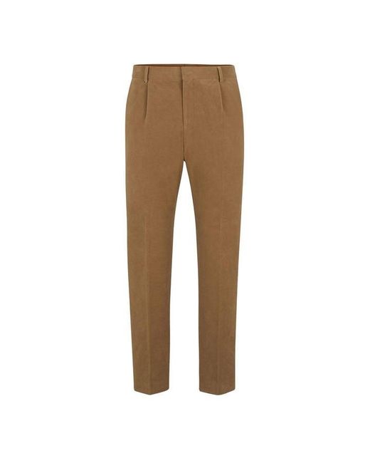 Boss Brown C-Peter Relaxed-Fit Trousers for men