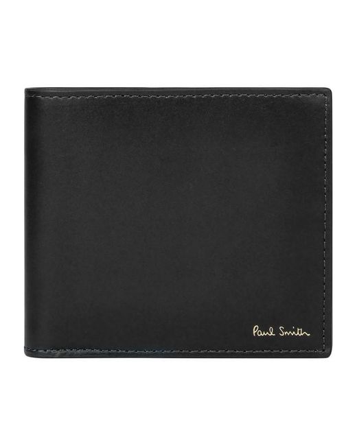 Paul Smith Black Leather Billfold Wallet for men