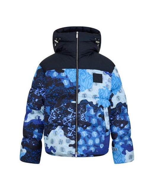 Off-White c/o Virgil Abloh Blue Down Puffer Jacket for men